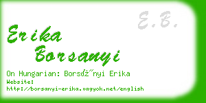 erika borsanyi business card